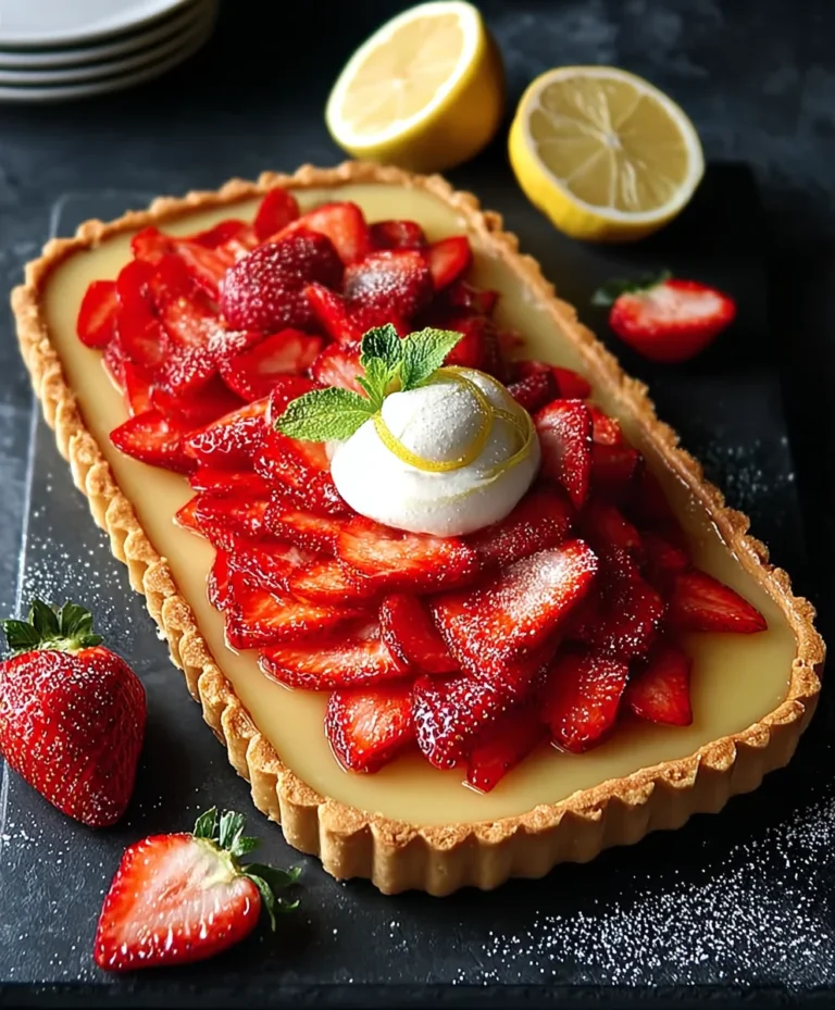 Strawberry Lemon Tart – Zesty Sweet Summer Delight
