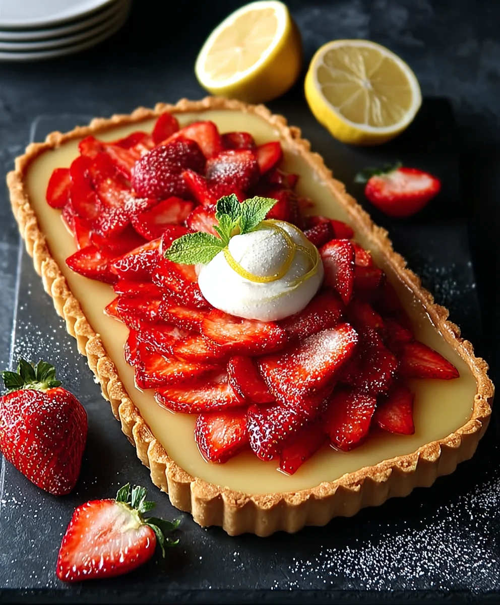 Strawberry Lemon Tart - Zesty Sweet Summer Delight