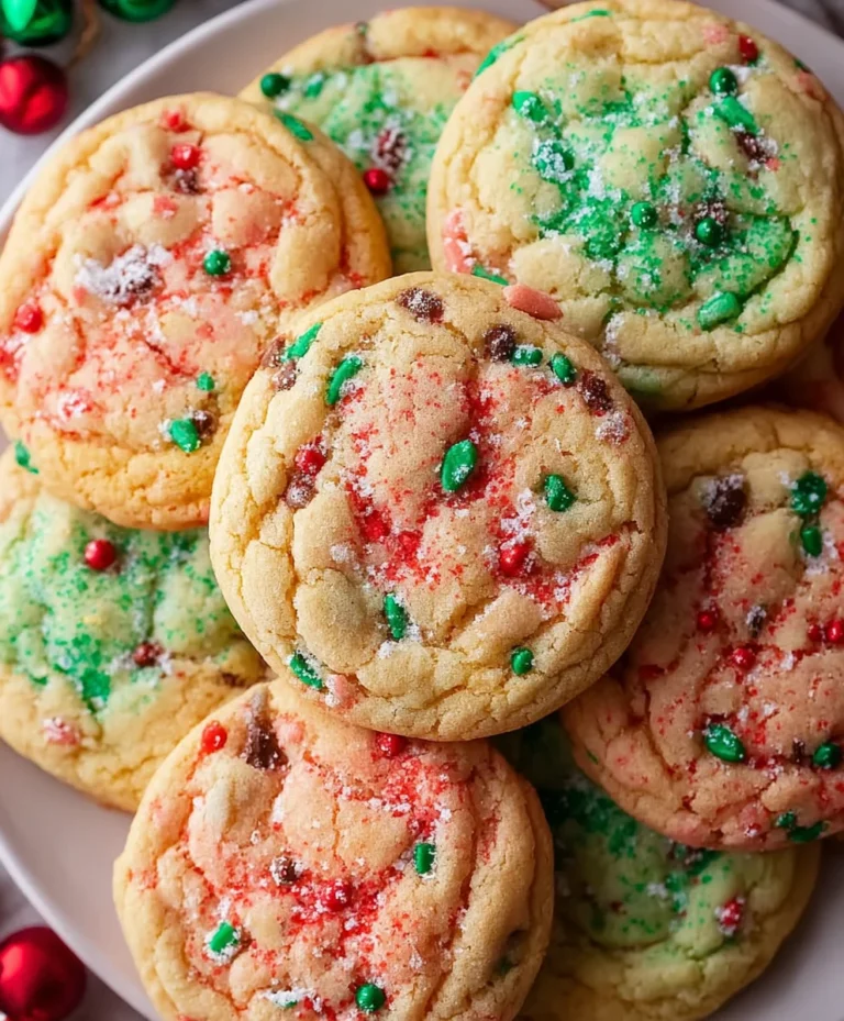Christmas Sprinkle Pudding Cookies-Festive Fun