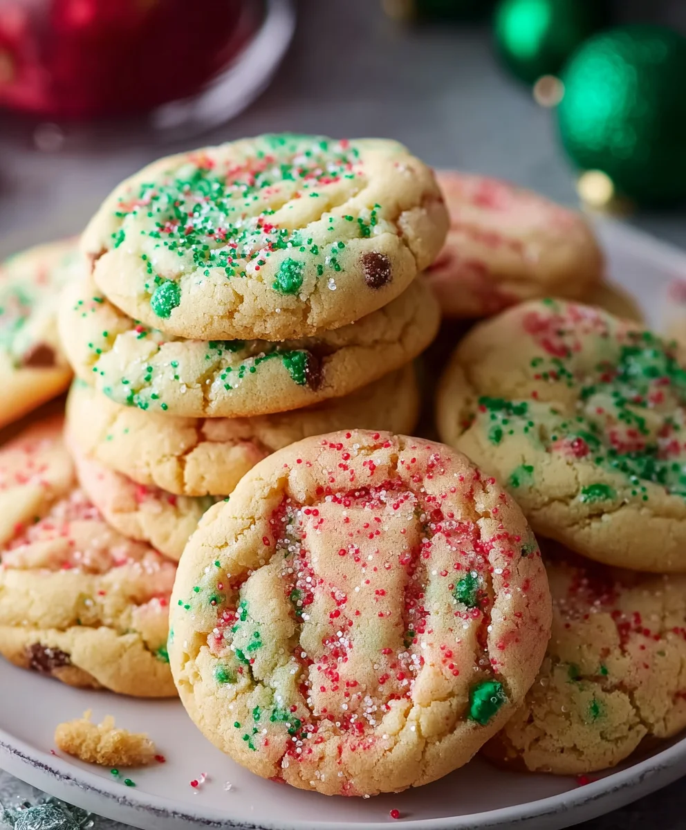 Christmas Sprinkle Pudding Cookies-Festive Fun