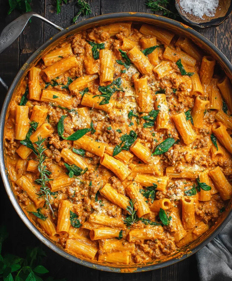 Creamy Beef Rigatoni – Easy 30-Minute One-Pan Meal