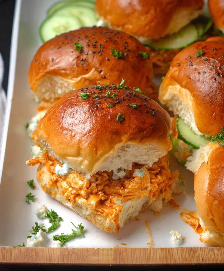 Spicy Buffalo Chicken Sliders-Easy Game Day Appetizer