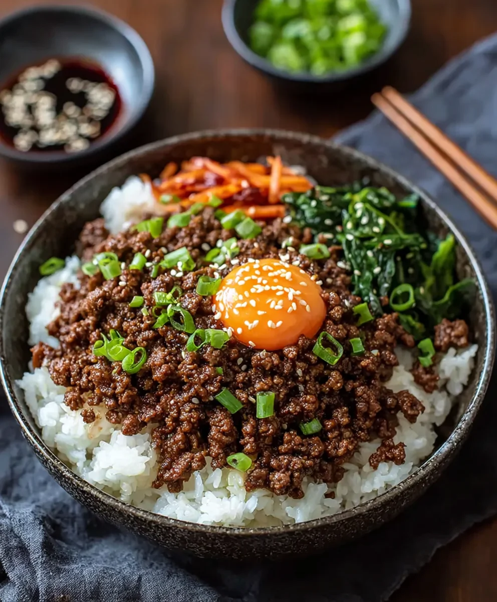 Quick Korean Ground Beef Bowl Recipe