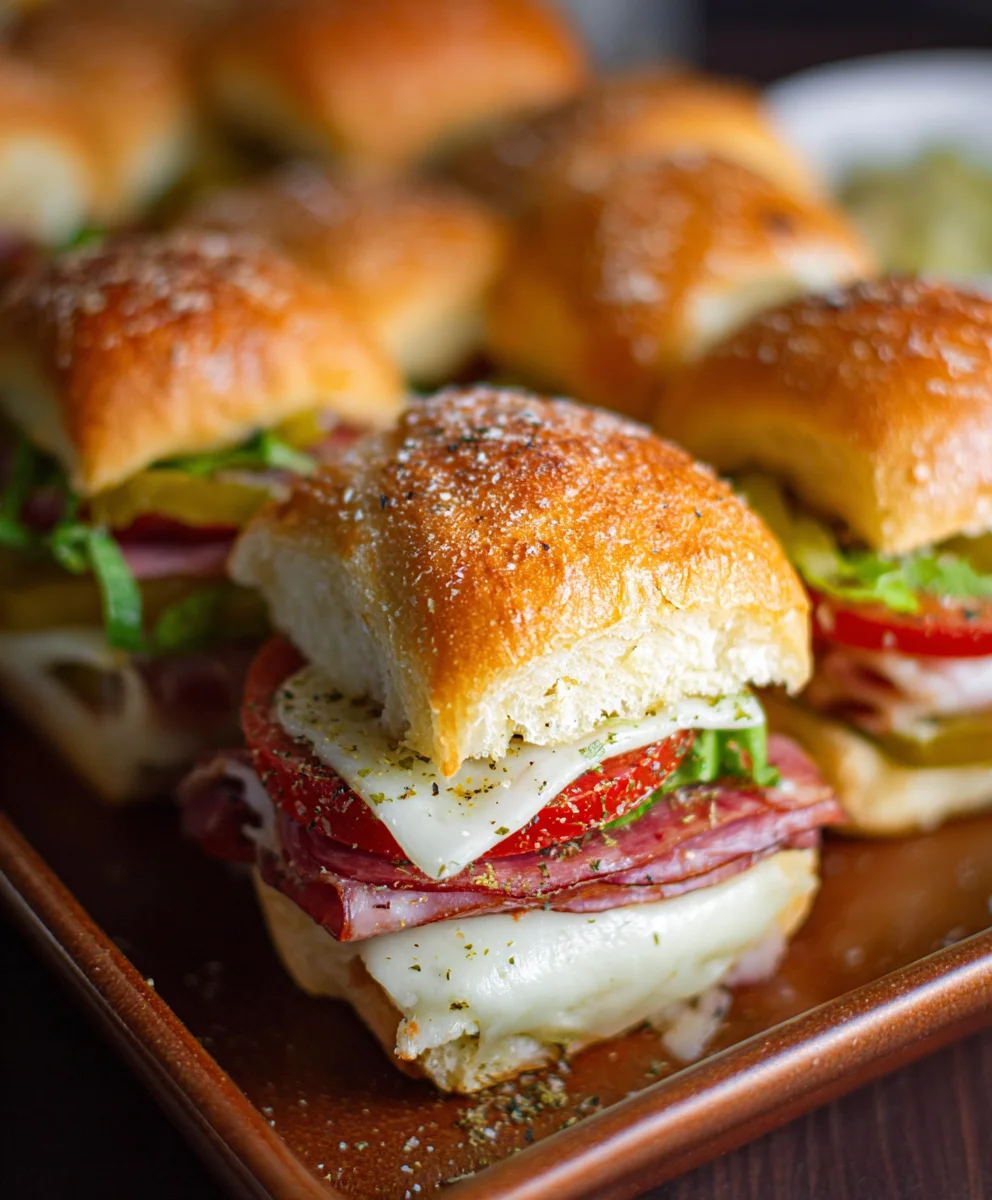 Hot Beef Italian Sub Sliders-Easy Party Appetizer