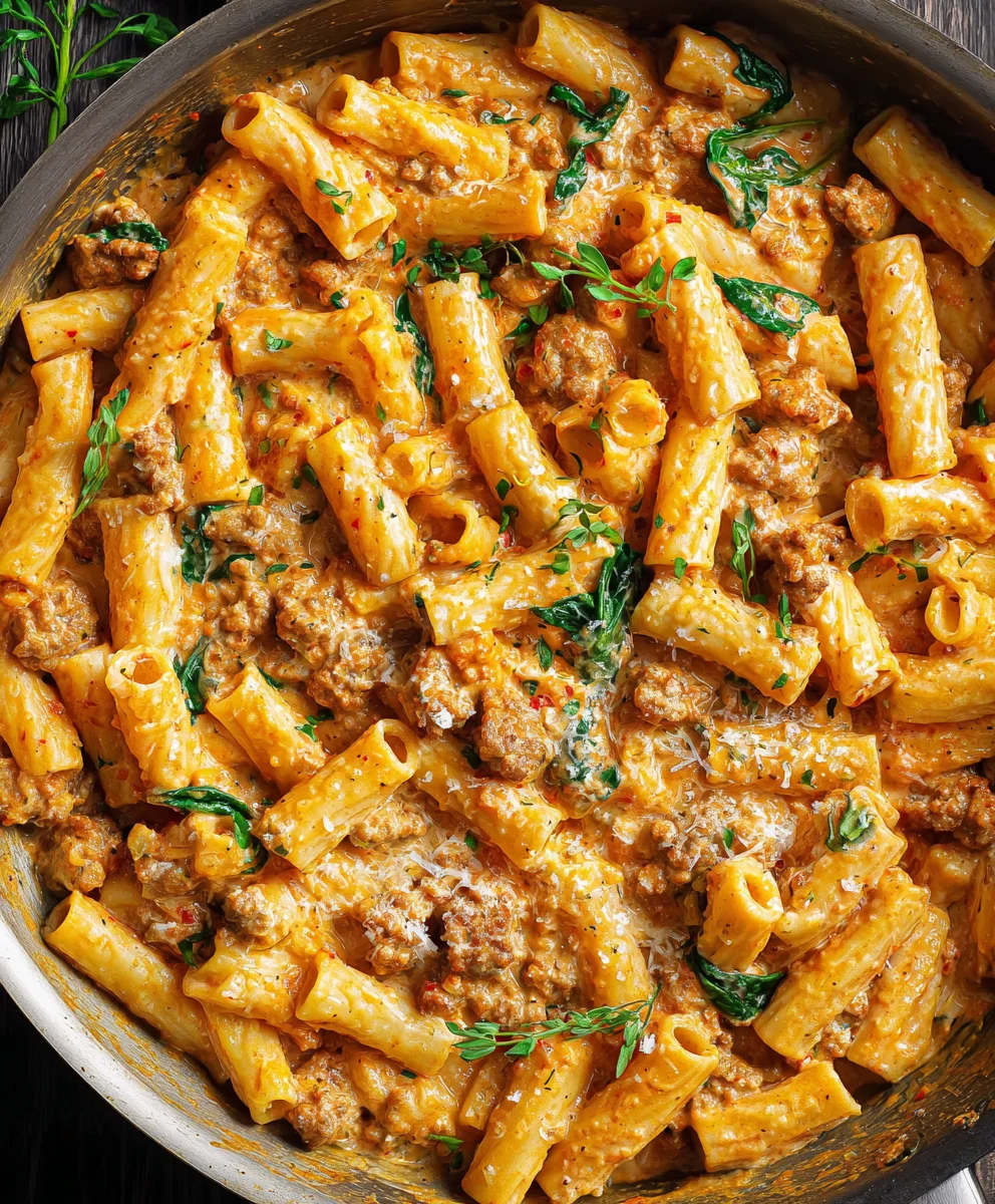 Creamy Beef Rigatoni - Easy 30-Minute One-Pan Meal