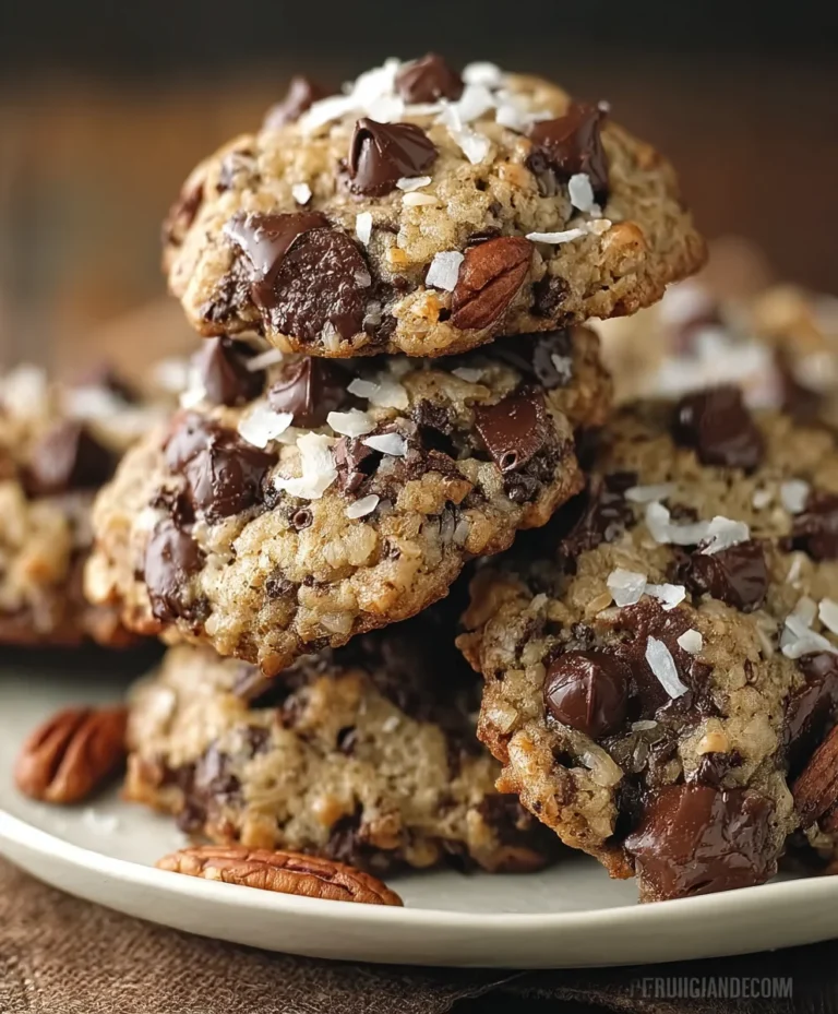 Delicious Chocolate Pecan Coconut Cookies Recipe