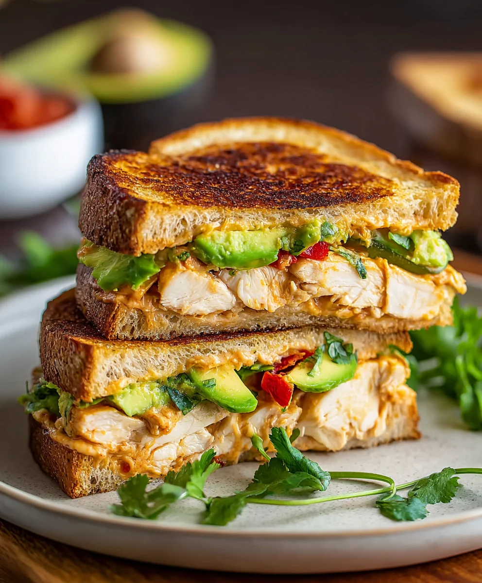 Chipotle Chicken Avocado Melt- Easy Recipe
