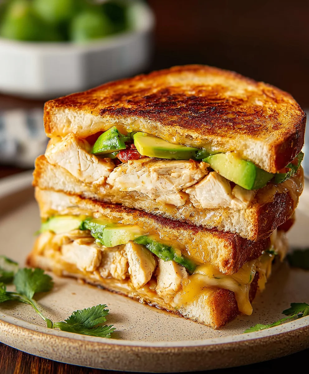 Chipotle Chicken Avocado Melt- Easy Recipe