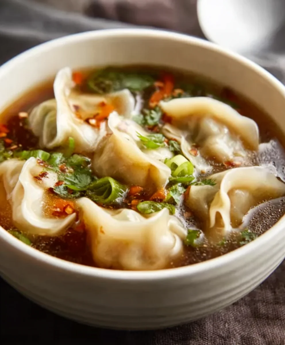 Hearty Potsticker Soup-Beefy Comfort Food