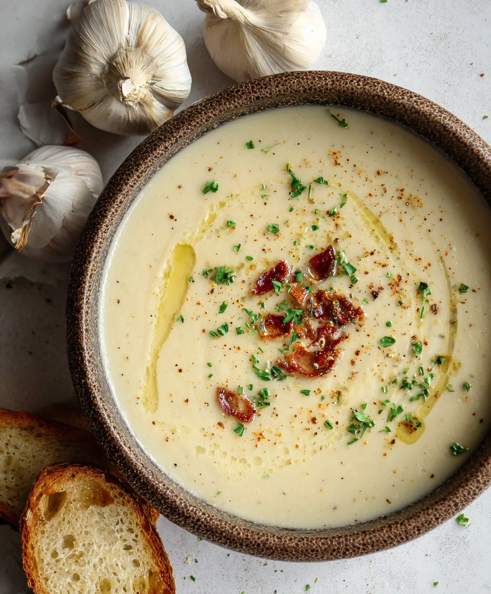 Easy Roasted Garlic Soup - Creamy & Delicious Comfort