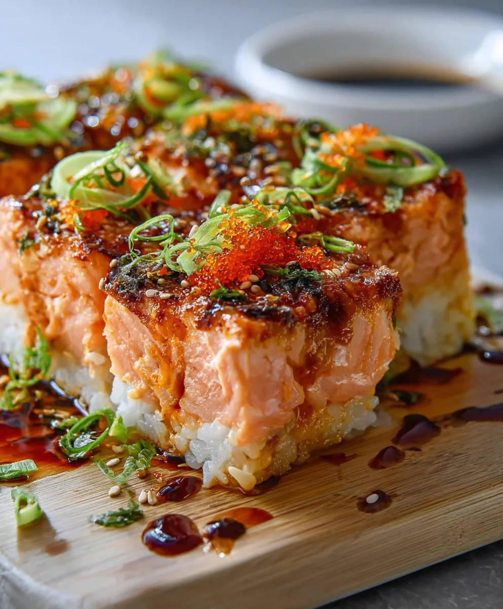 Spicy Salmon Sushi Bake-Easy Delicious Recipe