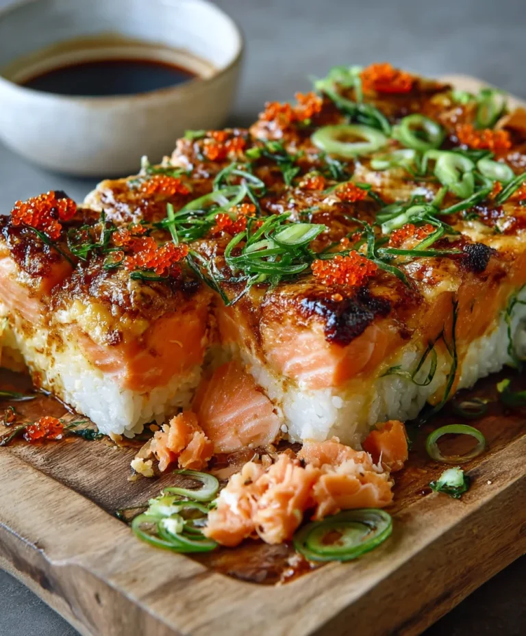 Spicy Salmon Sushi Bake Recipe-Easy & Delicious