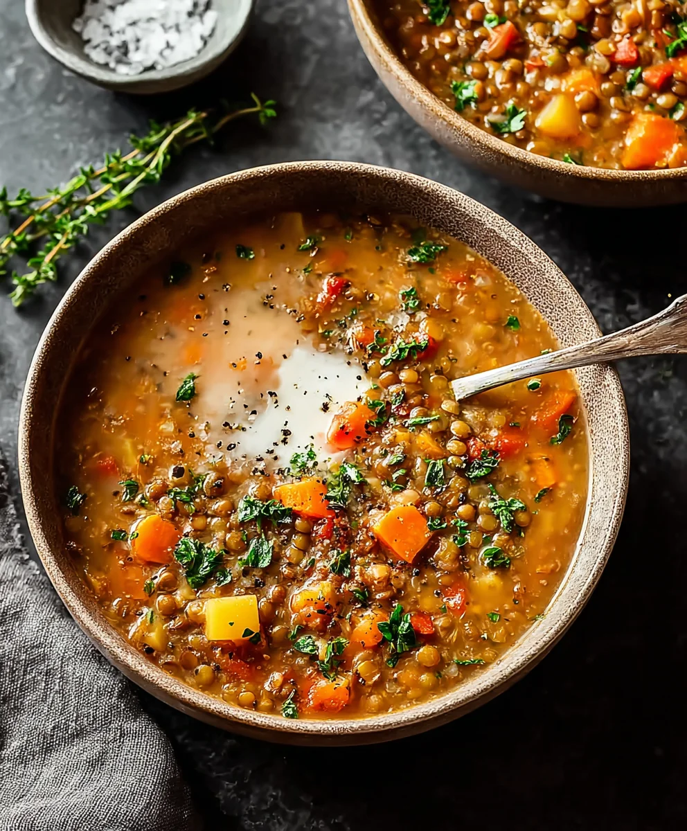 Hearty Vegetarian Lentil Soup - Easy Comfort Food
