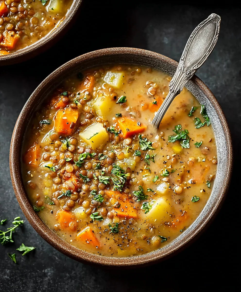 Hearty Vegetarian Lentil Soup Recipe-Easy Comfort Food