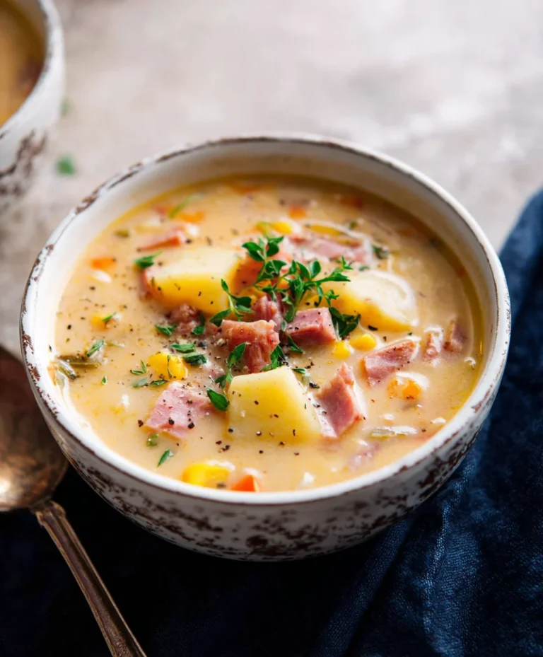 Hearty Beef Beef Ham Potato Soup Recipe-Easy Comfort Food