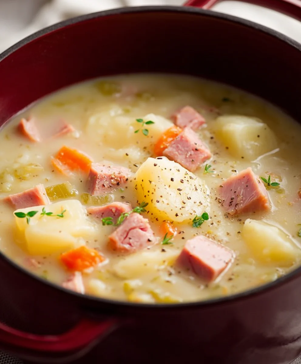 Hearty Beef Beef Ham Potato Soup Recipe-Easy Comfort Food