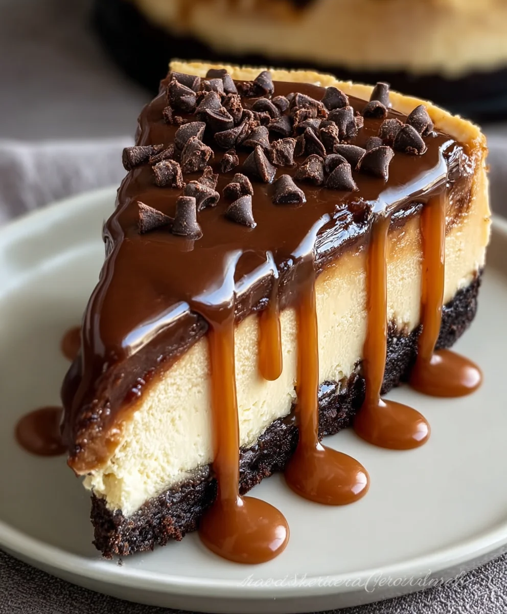 Caramel Chocolate Cheesecake-Decadent & Easy Recipe