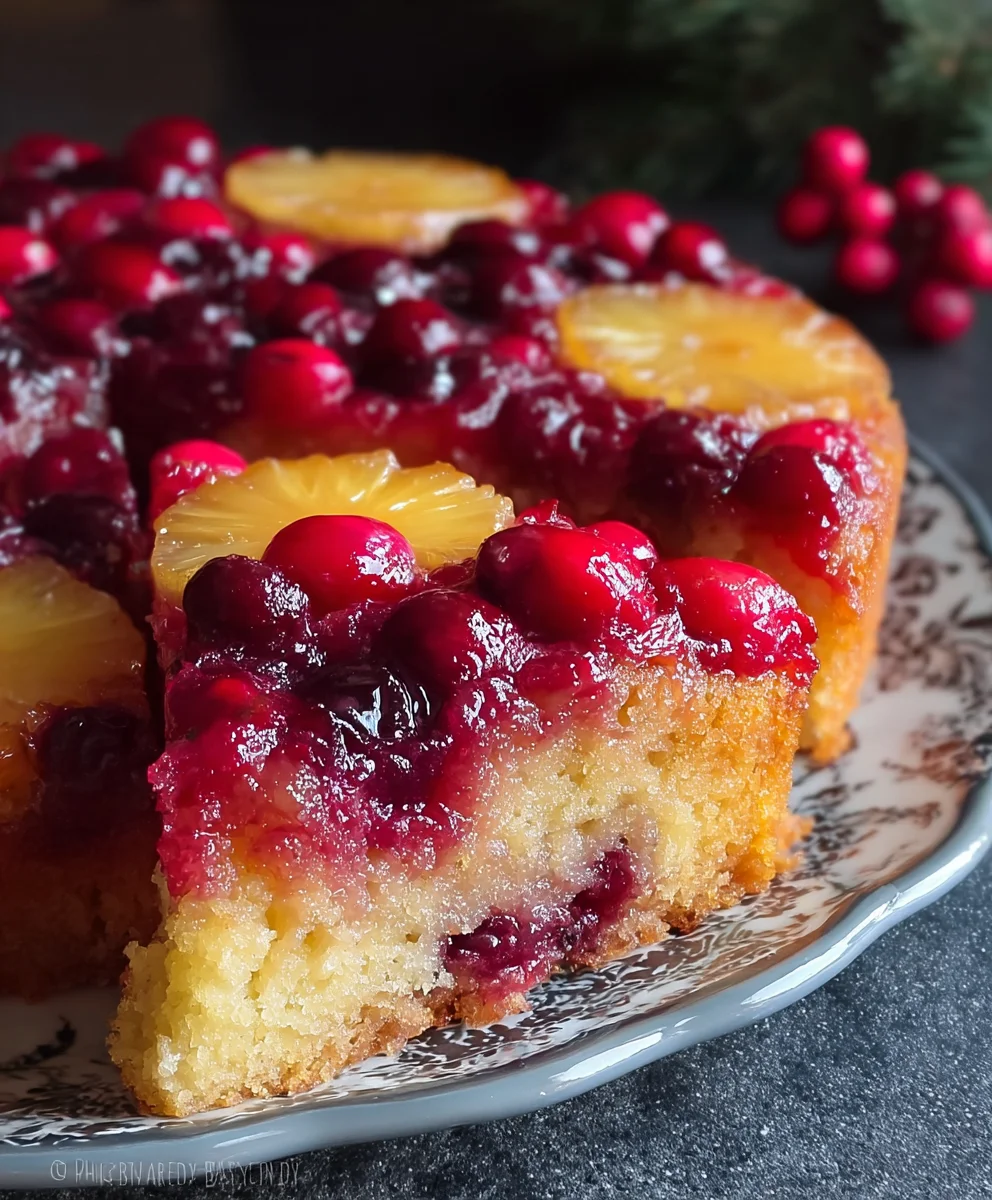 Cranberry Pineapple Upside Down Cake Recipe
