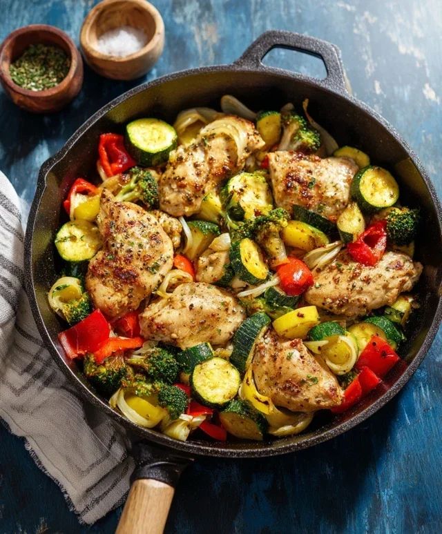 Healthy Chicken and Vegetables Skillet