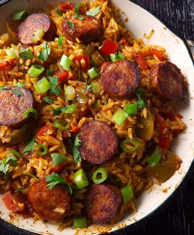 Cajun Sausage and Rice Skillet