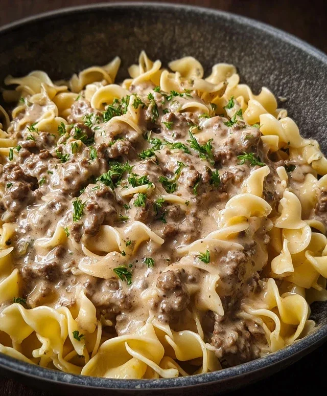 Ground Beef Stroganoff
