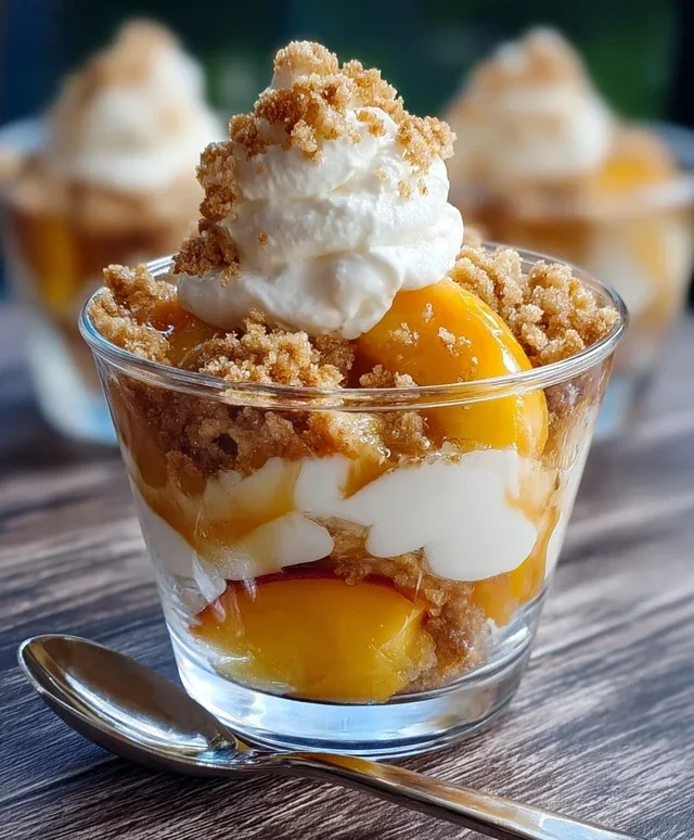 Classic Peach Cobbler Parfait