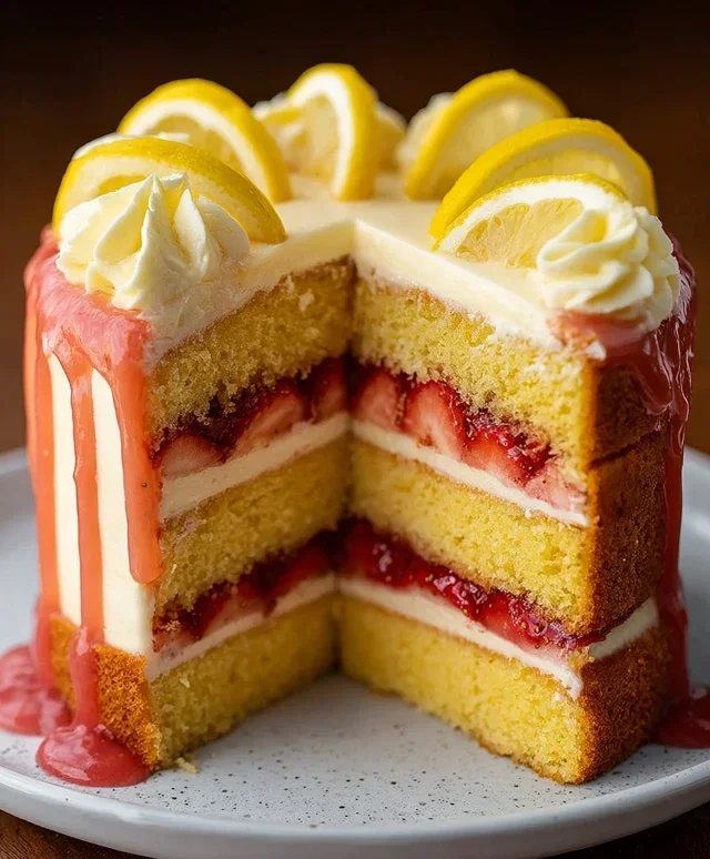 Strawberry Lemonade Cake