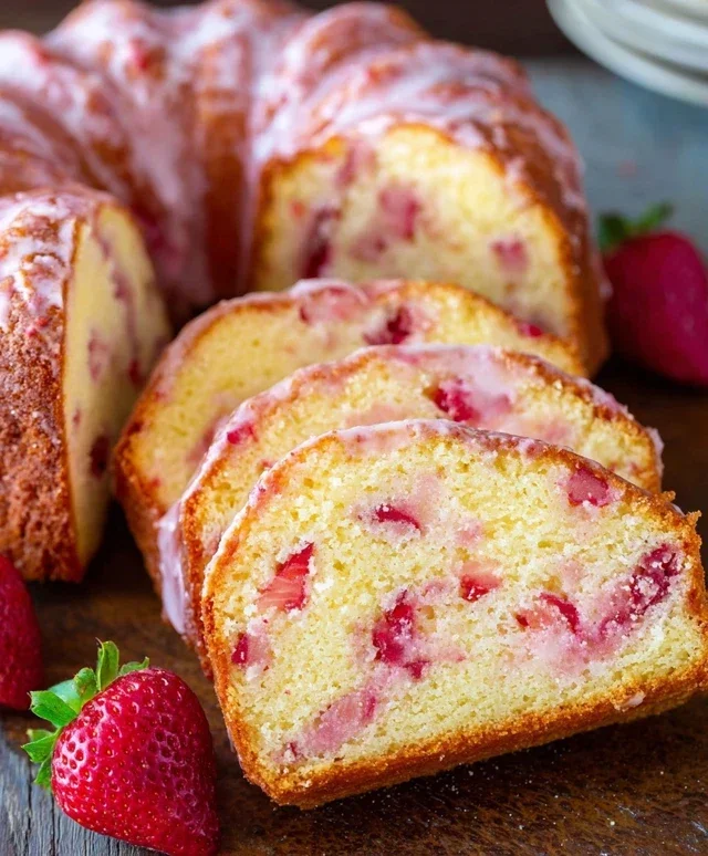 Strawberry Pound Cake