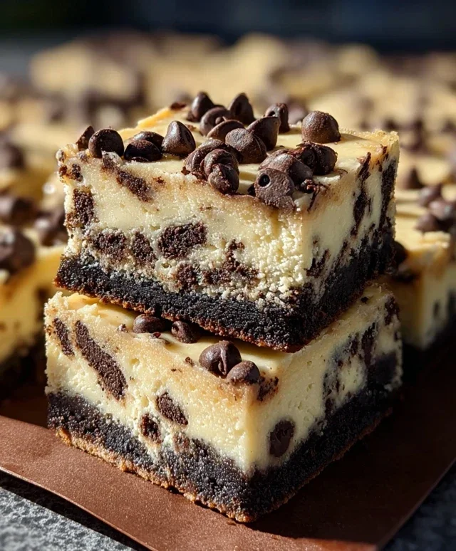 Chocolate Chip Oreo Cheesecake Bars