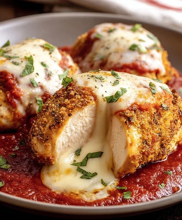 Stuffed Chicken Parmesan Dish