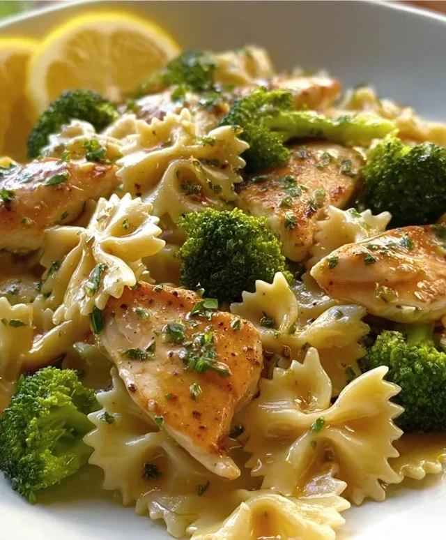 Cowboy Butter Lemon Bowtie Chicken with Broccoli Bliss