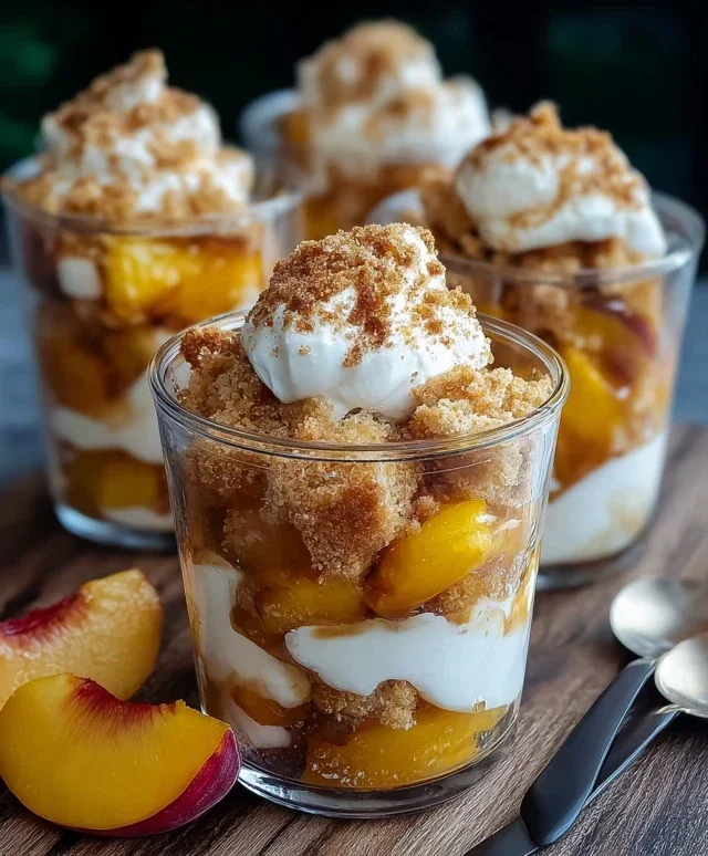 Classic Peach Cobbler Parfait