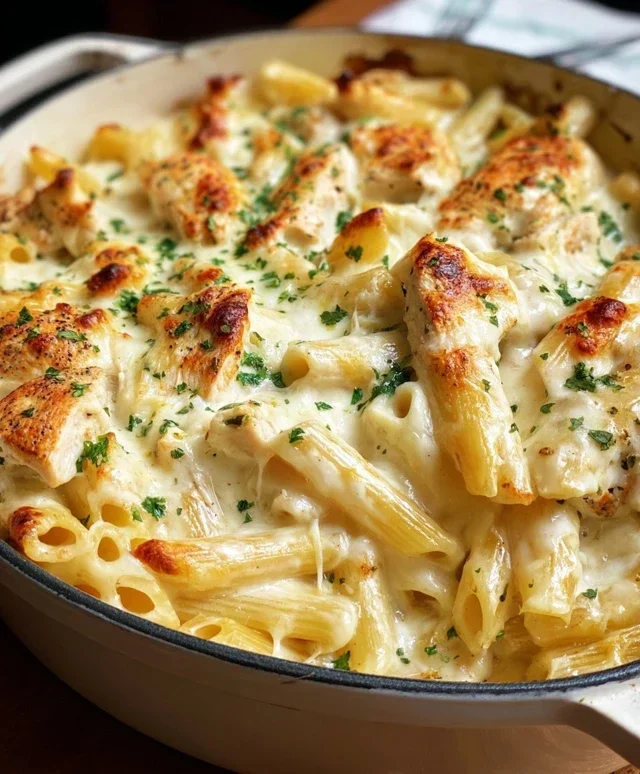 Chicken Alfredo Bake