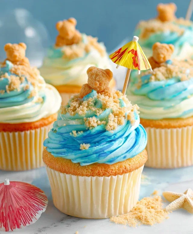 Beach Party Cupcakes
