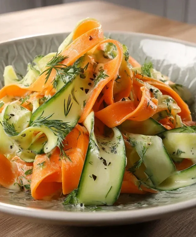 Carrot and Cucumber Ribbon Salad
