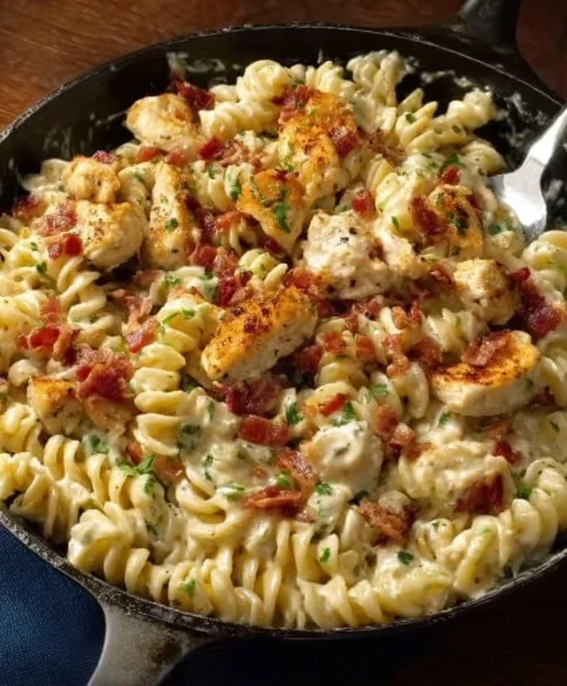 Chicken Beef Beef Bacon Ranch Pasta