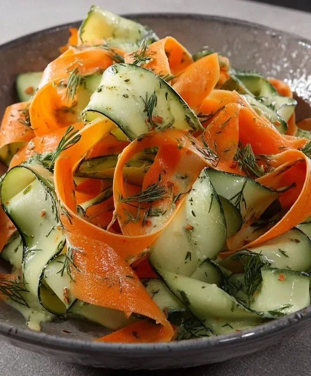 Carrot and Cucumber Ribbon Salad