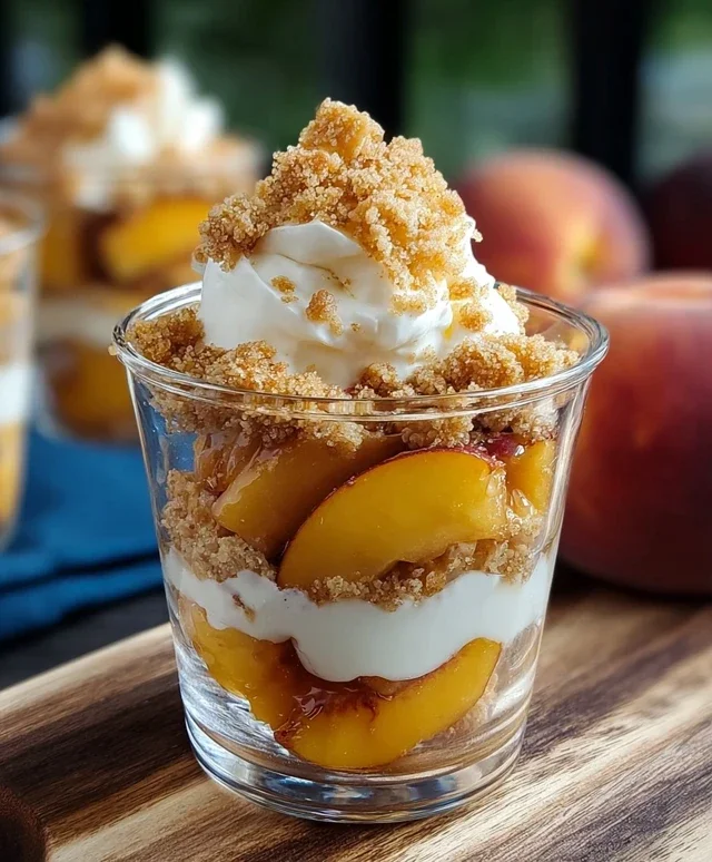 Classic Peach Cobbler Parfait