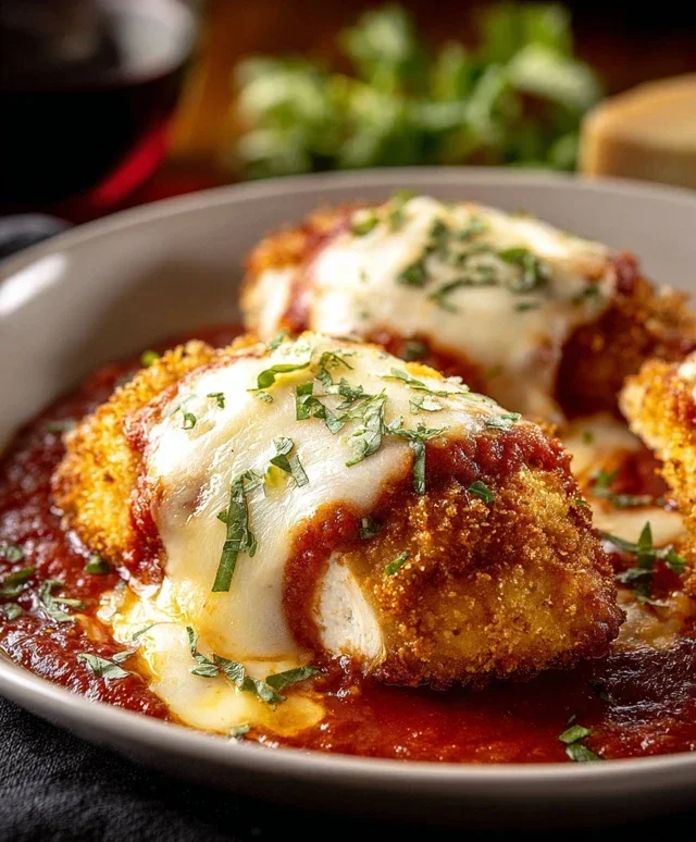 Stuffed Chicken Parmesan Dish