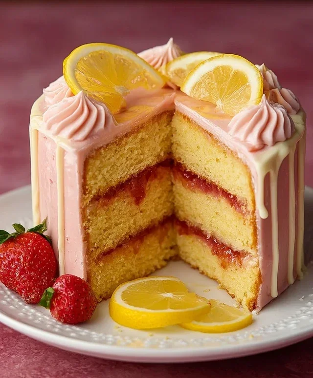 Strawberry Lemonade Cake
