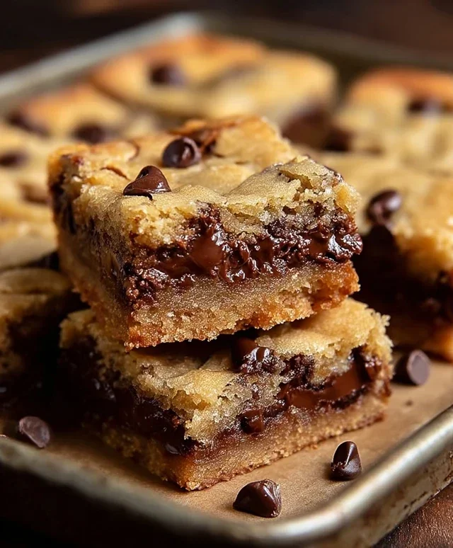 Gooey Chocolate Chip Cookie Bars