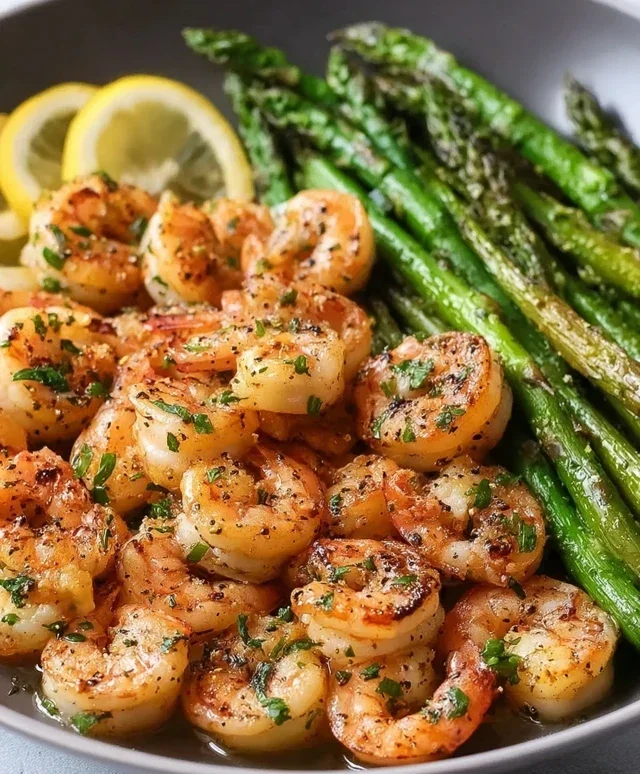 Lemon Garlic Shrimp and Asparagus (20-Minutes)