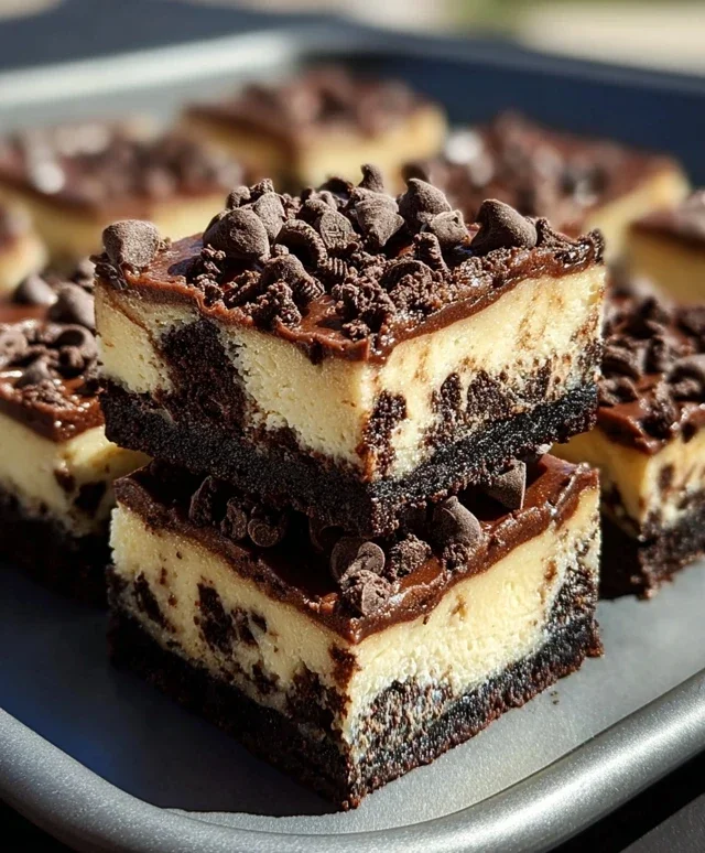 Chocolate Chip Oreo Cheesecake Bars