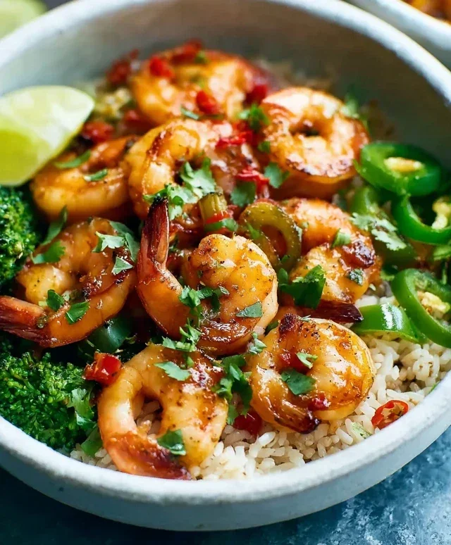 Honey Garlic Shrimp Bowls