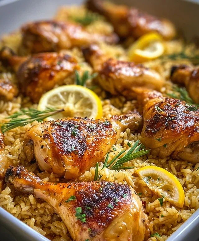Baked Chicken Legs and Rice