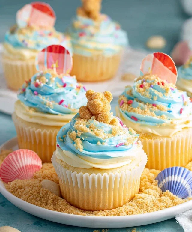 Beach Party Cupcakes