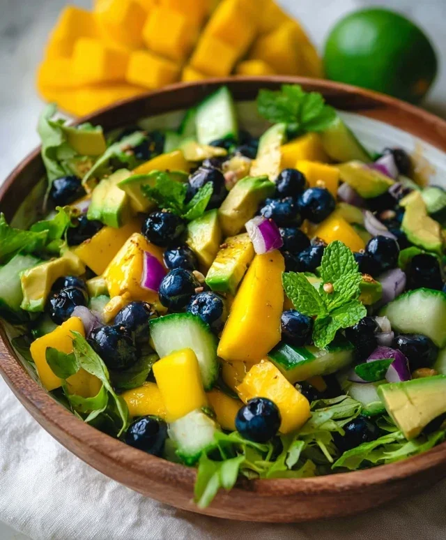 Mango Cucumber Salad with Blueberry and Avocado