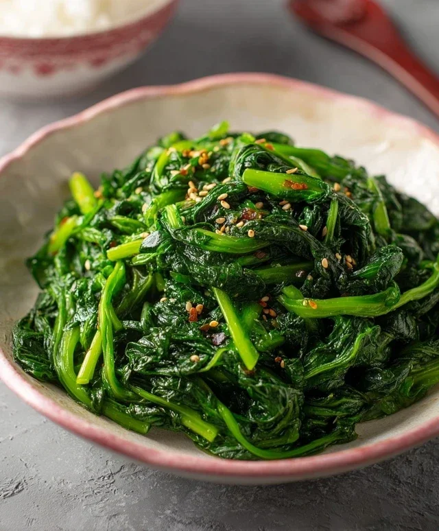 Korean Spinach Side Dish (Sigeumchi Namul)
