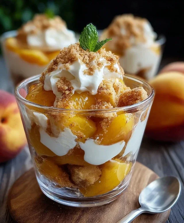 Classic Peach Cobbler Parfait