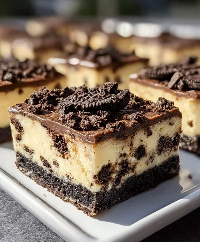 Chocolate Chip Oreo Cheesecake Bars